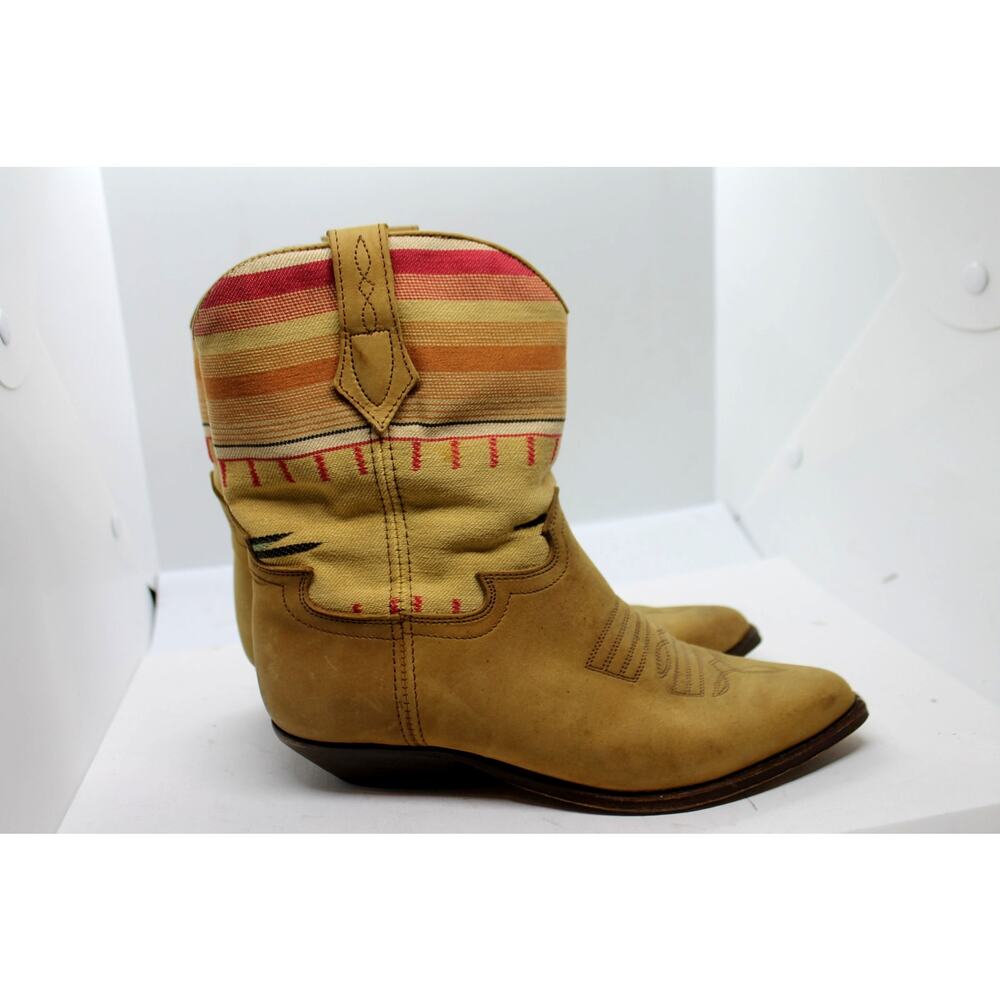 Seychelles Vintage Southwestern Blanket Print Short Boots sz 6.5M